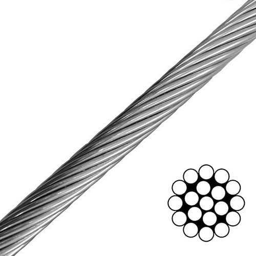 1x19 Steel Wire Rope for Zipline design and construction
