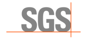SGS Relatório de teste de resistência à tração