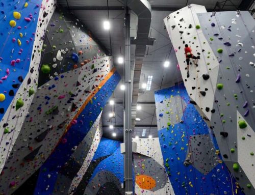 Artificial Climbing Wall feature and Structure in a climbing gym