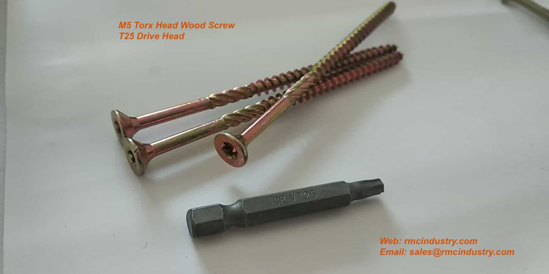 M5X90mm Torx Head Wood Screw with T25 Drive Head_ wood sturcture construction for rope courses, zip lines_RMC