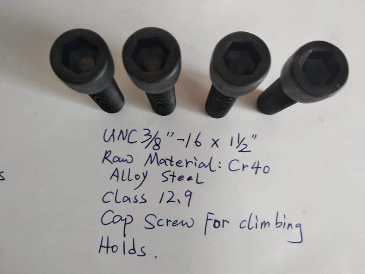 RMC 3/8"-16 x 60mm -Black-Oxide-Alloy-Steel-Socket-Head-Cap-Screw-Bolt-